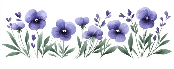 A vibrant collection of lavender flowers, perfect for designs, invitations, and art. Gentle colors bring beauty to any project.