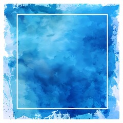 A beautiful blue watercolor background with a gradient effect and artistic splash design.