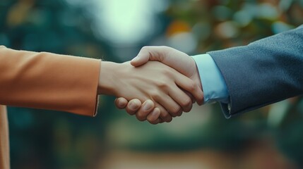 International Day of the Financier. Employees of the financial sector shake hands, celebrating a successful deal. Financial analytics, work in the financial sector.