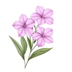 Delicate pink flowers with lush green leaves, perfect for adding a touch of elegance and nature to any design.