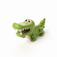 Fototapeta premium alligator in 3D style on a white background