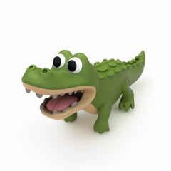 Obraz premium alligator in 3D style on a white background