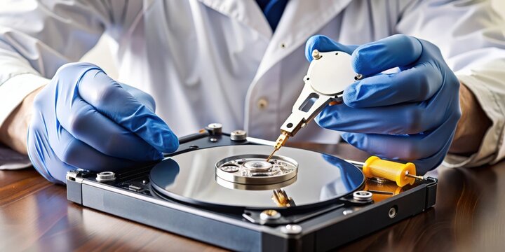 Technician replacing a hot swappable hard drive, technician, replace, hot swappable, hard drive, computer, hardware