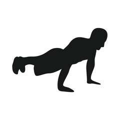 Silhouette of a Fit Male Showcasing Workout Poses