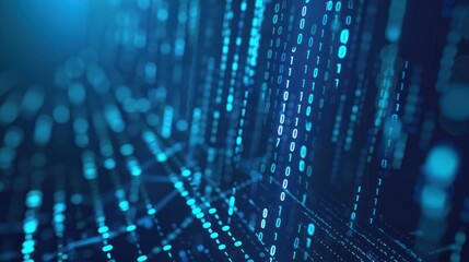 Abstract Digital Binary Code Background