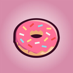donut icon with pink glaze