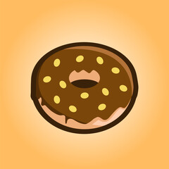 donut icon with chocolate