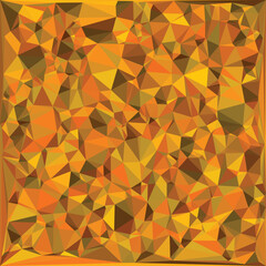 Low poly yellow or gold triangle abstract background. vector design Illustration. Eps 10.