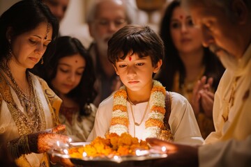 Sacred Thread Janeu Initiation Ceremony Hinduism Religion Spiritual Symbol