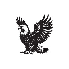 Bald Eagle Silhouette Vector Illustration