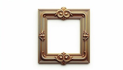 golden ornament frame and corner design.  generative AI