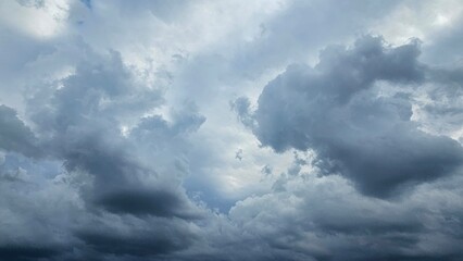 Sky After a thunderstorm Black rain clouds, strong storms