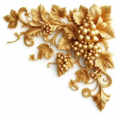 golden ornament frame and corner design. 
generative AI