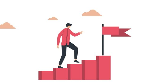 step by step process towards success, self development, self progress, business finance progress