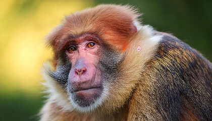 Obraz premium view monkey showing signs monkeypox virus infection natural setting
