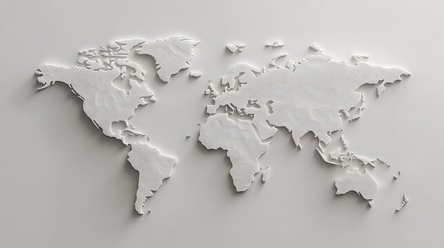Fototapeta Gray color 3d map on white background