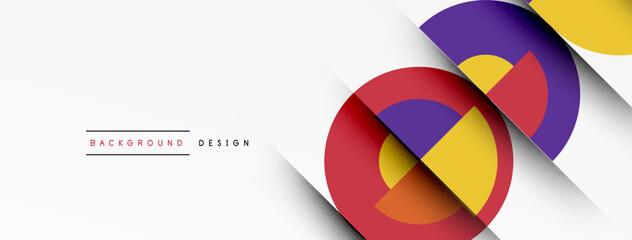 Modern geometrical abstract background - circles. Business or technology presentation design