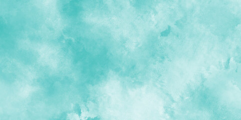 Sky blue Aquarelle paint paper textured canvas element, soft and lovely sky blue watercolor background with clouds, Sky clouds with brush painted blue watercolor texture, small and large clouds.