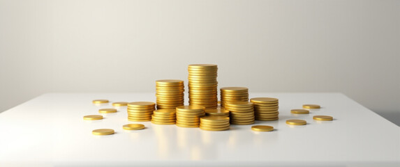 Gold on a white table banner text area