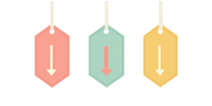 price tag on a white background