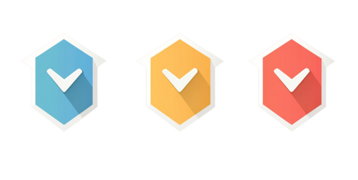 Set of arrow sign icon ,Blue, Red, Yellow  - Powered by Adobe