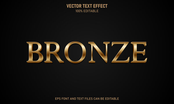 Bronze 3d editable text effect