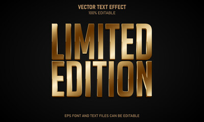 Limited edition 3d editable text effect
