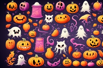 halloween seamless background