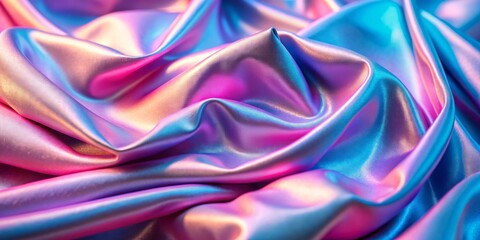 Fototapeta premium Abstract Draped Iridescent Fabric, iridescent, fabric, texture, background