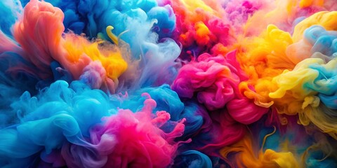 Fototapeta premium Abstract Ink Swirls in Vibrant Hues A Symphony of Color, ink , abstract , art , swirl