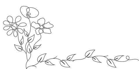  Decorative flower line art style vector illustration eps 10