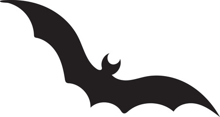 Obraz premium A bat silhouette vector illustration on white background