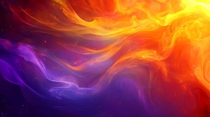 Fototapeta premium A vibrant, dynamic fire background with a dark, open area for text