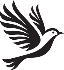flying bird silhouette vector art illustration