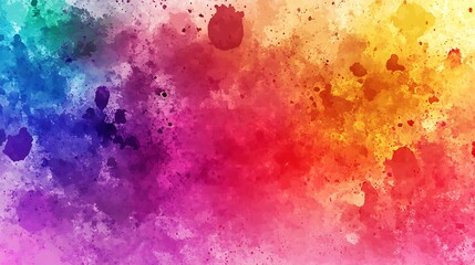 Fototapeta premium A vibrant, colorful watercolor splash background with a clear, open space for text 