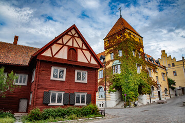 Summer in central Visby, Gotland