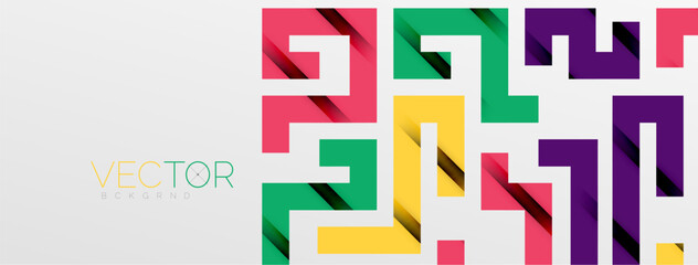 Color bend lines with shadow texture effect. Vector Illustration For Wallpaper, Banner, Background, Card, Book Illustration, landing page