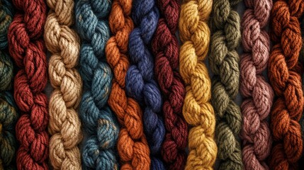 Knit wooly cozy ropes texture background horizontal composition 