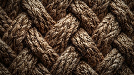 Knit wooly cozy ropes texture background horizontal composition 