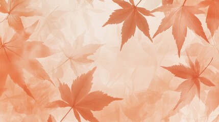 A soft gradient background featuring maple leaves in warm tones.