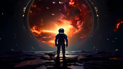 Obraz premium astronaut in the space