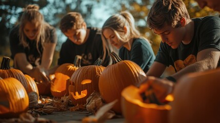 Pumpkin Carving with Friends