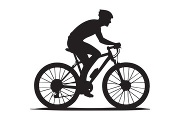 Bicycle riding silhouette