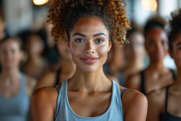 Morning Yoga Class, Group Training SessionMorning fitness groupmorning