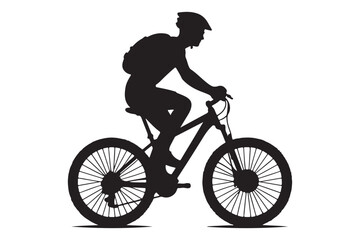 Bicycle riding silhouette