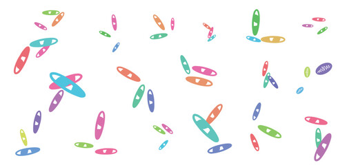 Colorful Decoration Design. Confetti Elements Vector Set	