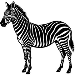 Zebra Silhouette Black Vector