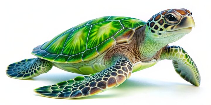 Sea Turtle Portrait A 3D Render of a Green Sea Turtle, turtle , 3d render , sea life , wildlife