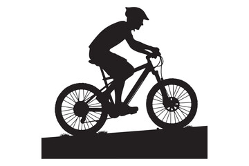 Obraz premium Bicycle riding silhouette