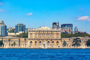Fototapeta premium Dolmabahce famous palace in Istanbul, Turkey. Summer sunny day